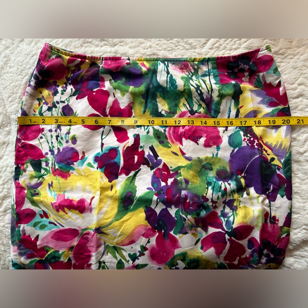Jones New York Collection Silk Blend Floral Pencil Skirt - Picture 6 of 8